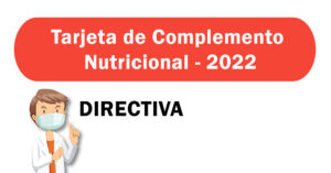 Tarjeta de Complemento Nutricional 2022